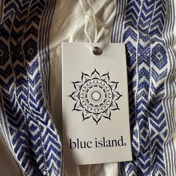 Blue and White Striped Swim Coverup - Picture 3 of 8